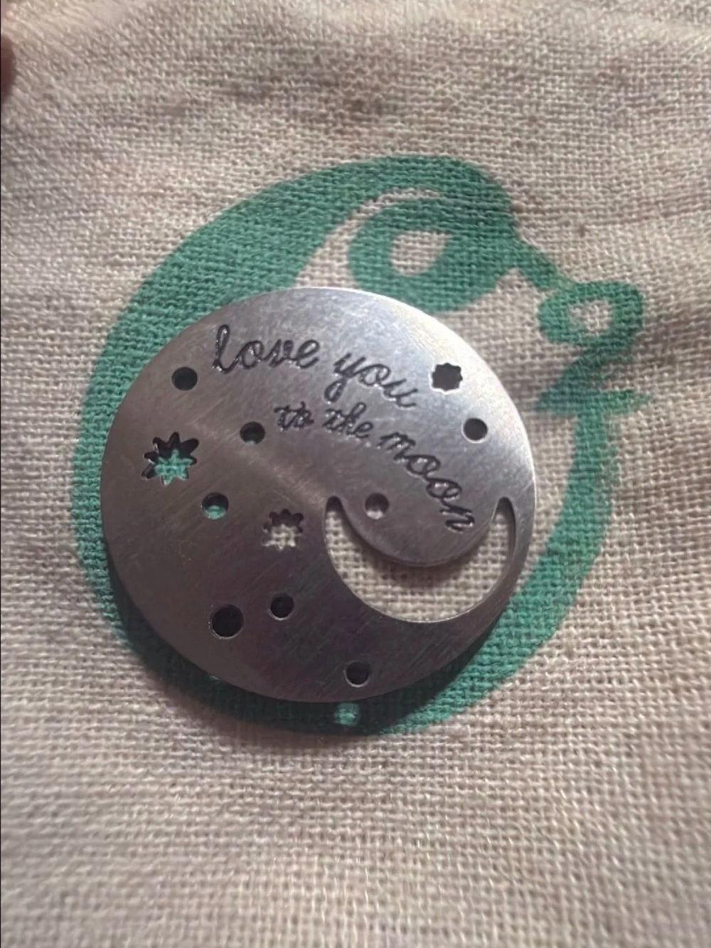 Origami Owl Silver 'Love You to the Moon' silver plate